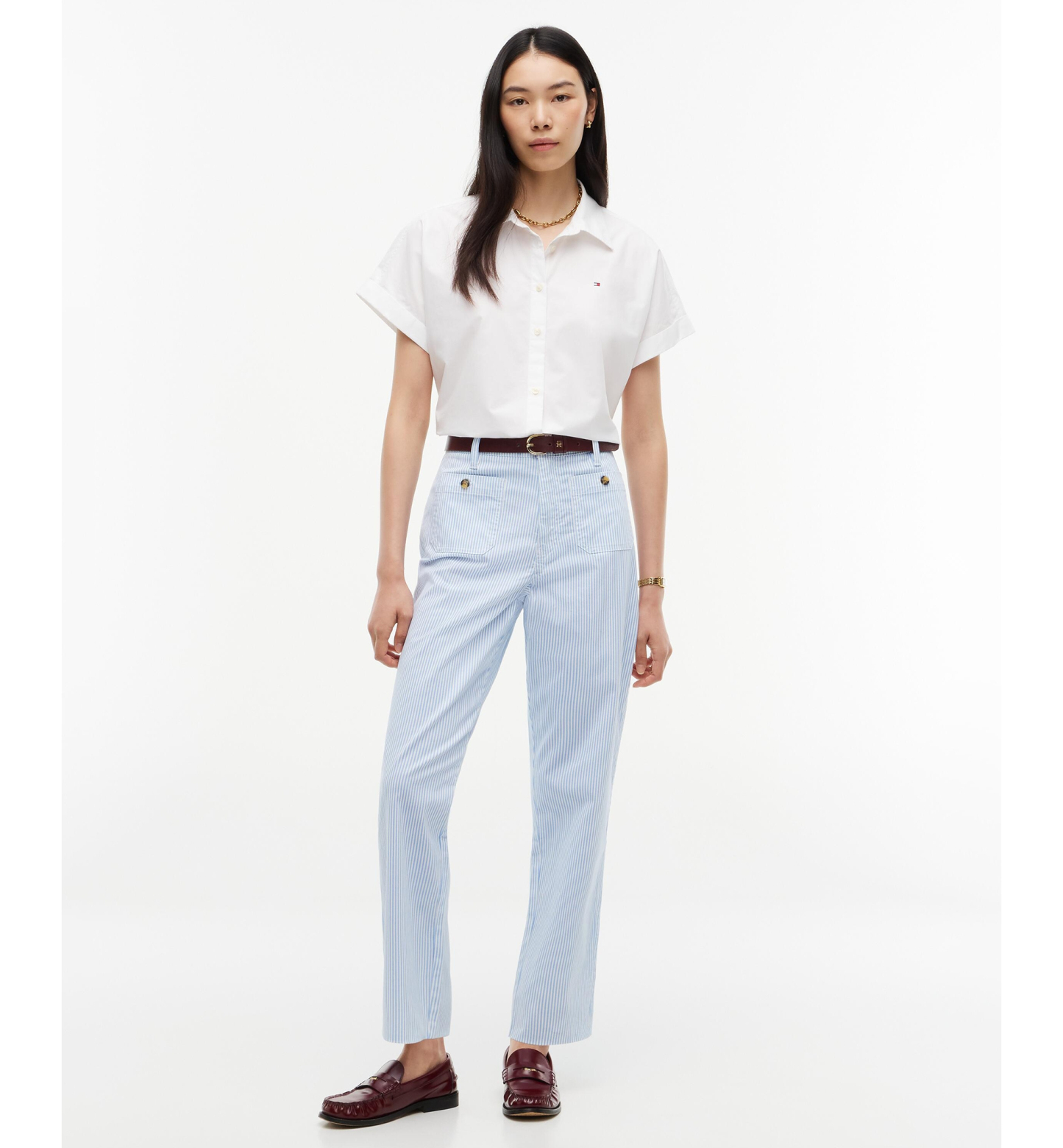 Tommy Hilfiger Women's Twill Patch Pocket Chinos Pants - Classic Ithaca
