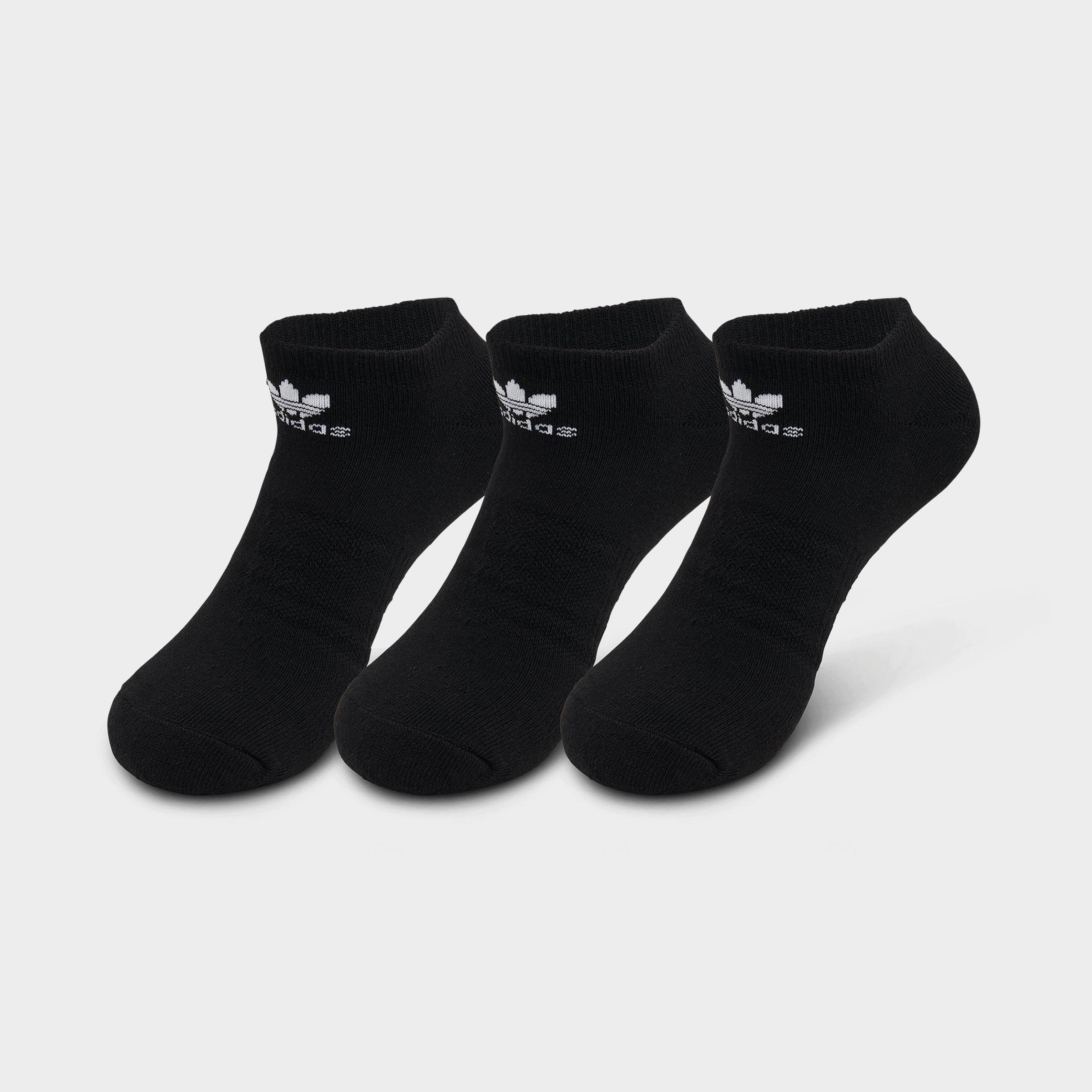 adidas Originals Trefoil No-Show Socks (3-Pack) - Black/White