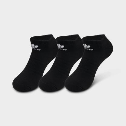 adidas Originals Trefoil No-Show Socks (3-Pack) - Black/White