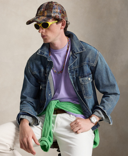 Polo Ralph Lauren Men's Embroidered Pony Classic-Fit T-Shirt - Powder Purple