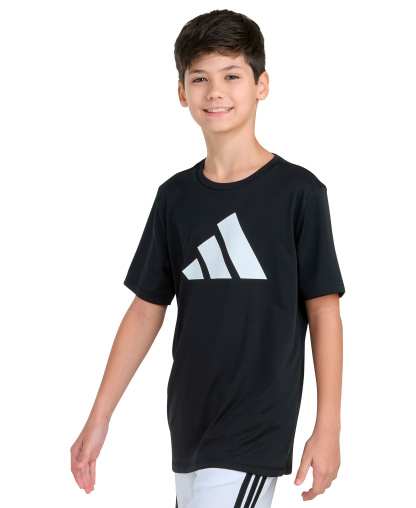 adidas Boys' 8-20 Graphic Print Crewneck T-Shirt - Black
