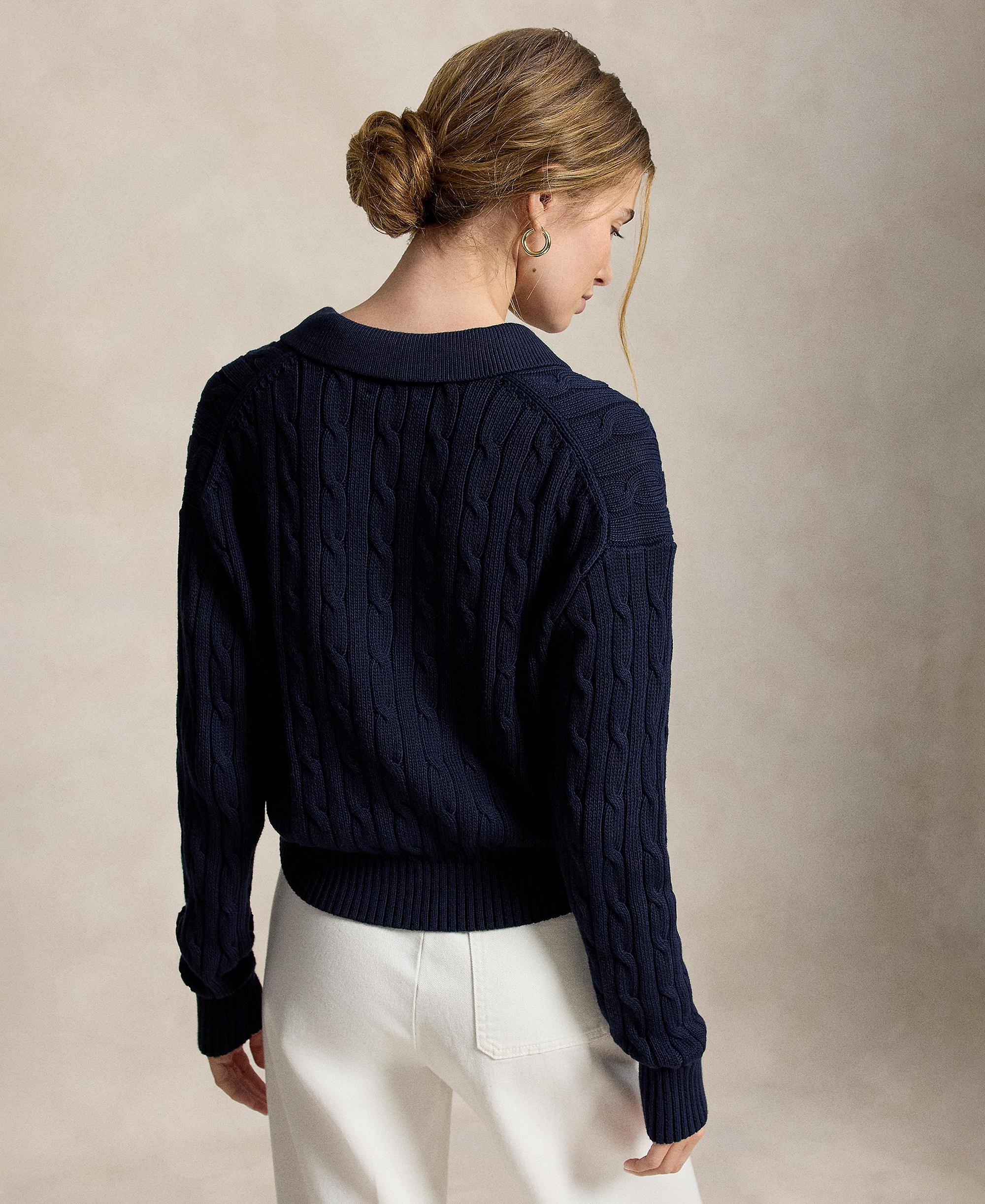 Polo Ralph Lauren Women's Polo Collar Long-Sleeve Cardigan - Hunter Navy
