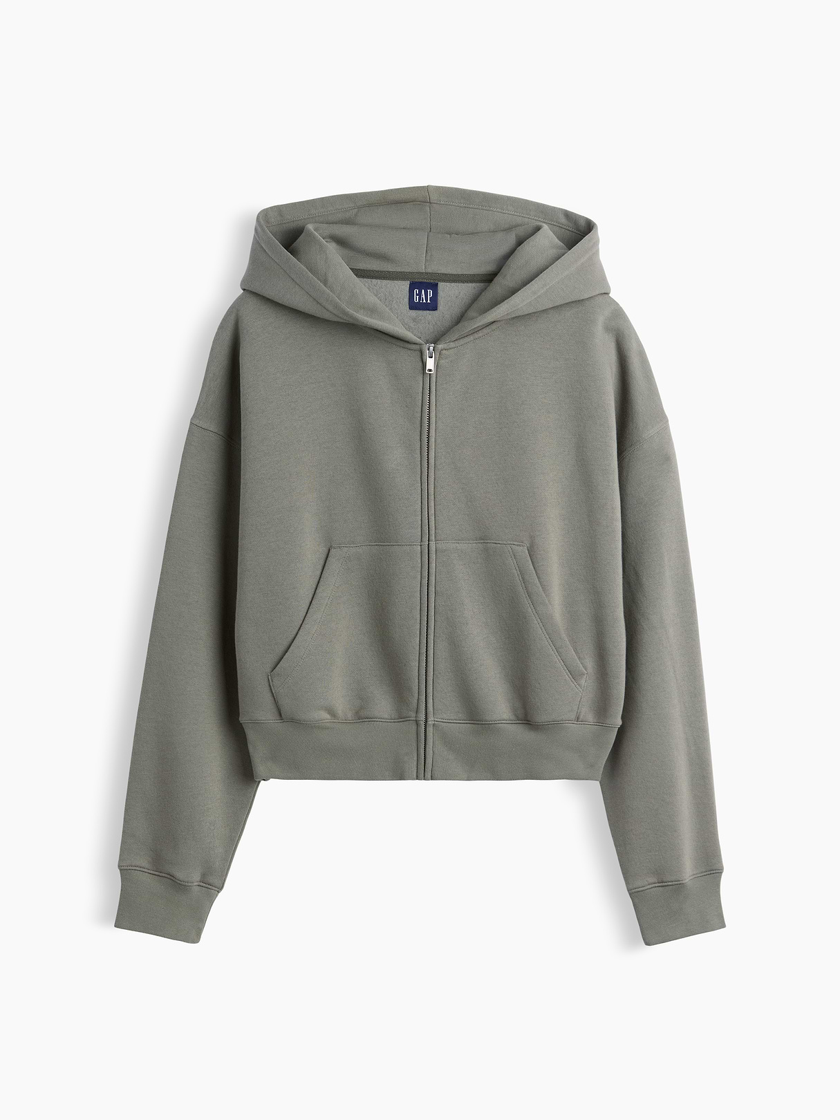 VintageSoft Wedge Zip Hoodie - Castor grey