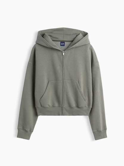 VintageSoft Wedge Zip Hoodie - Castor grey