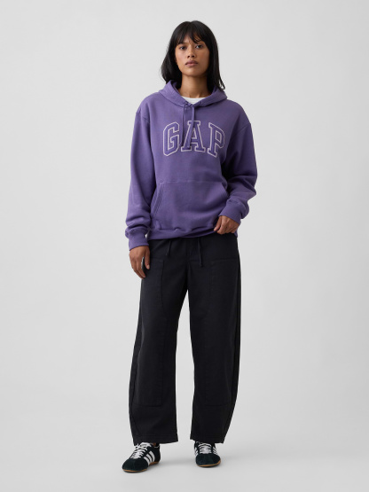 Relaxed Gap Logo Hoodie - Grape purple
