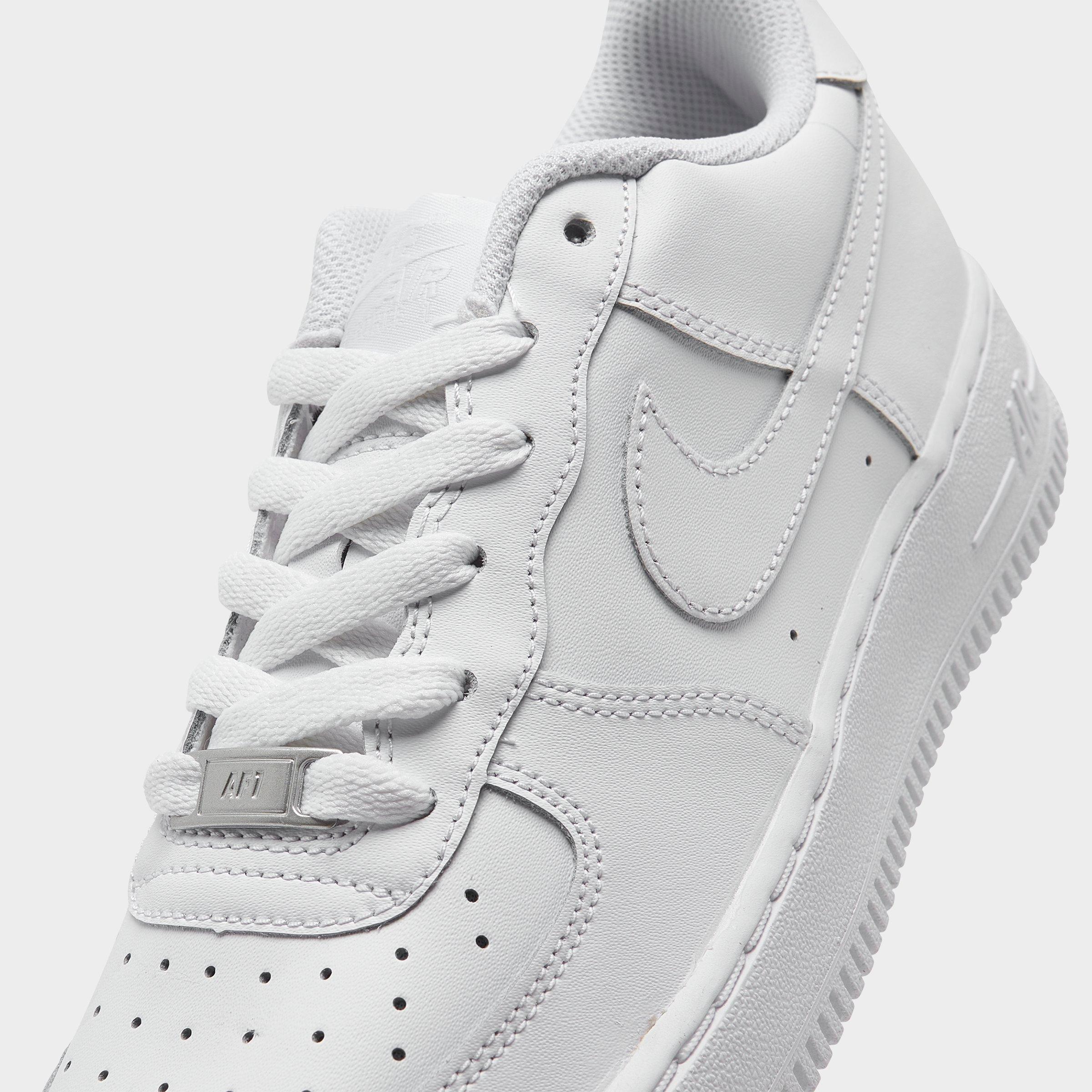 Big Kids' Nithtke Air Force 1 Low Casual Shoes - White/White - Detail shot