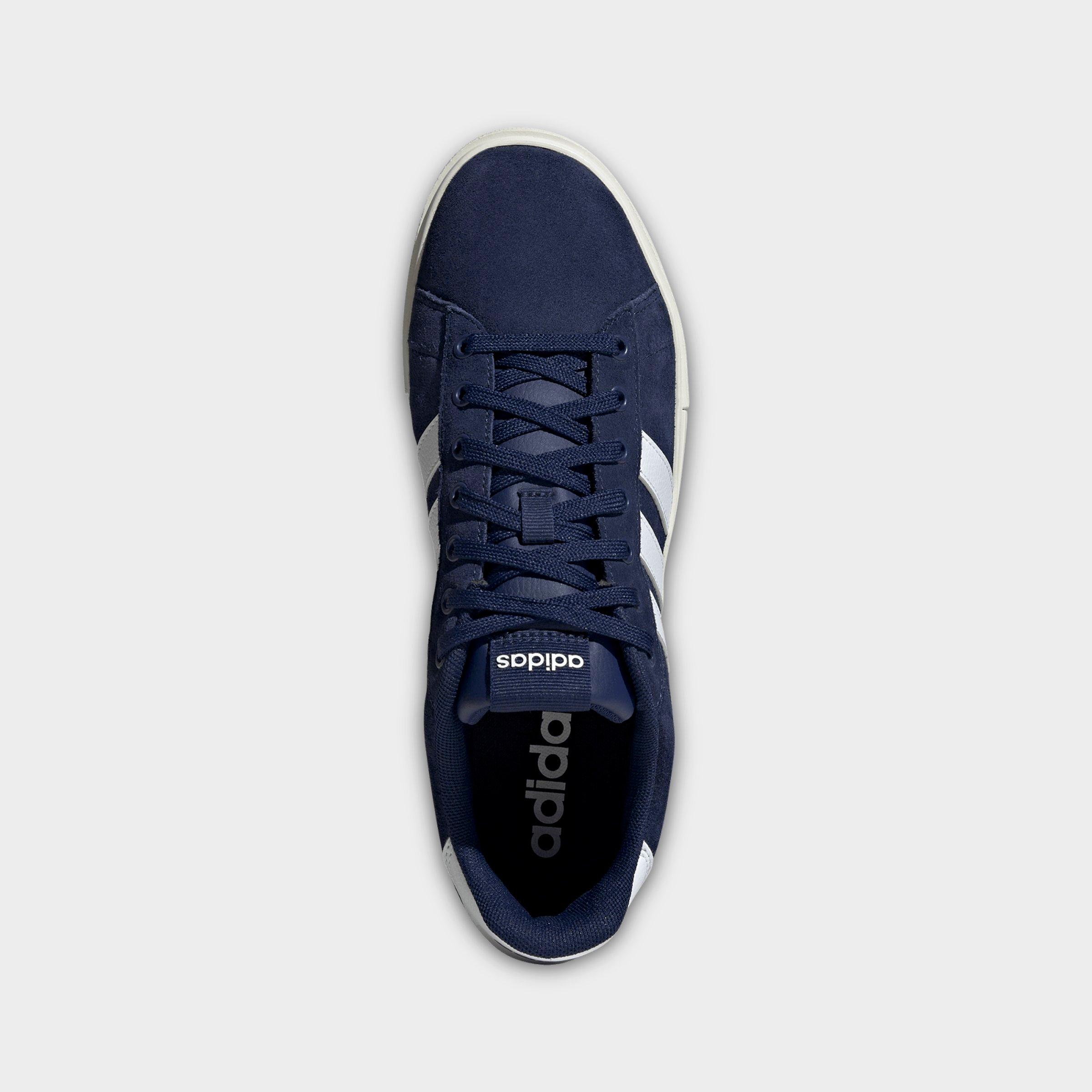 Men's adidas Daily 4.0 Casual Shoes (Big Kids' Sizes Available) - Part 1 - Dark Blue/Cloud White/Off White - Top view