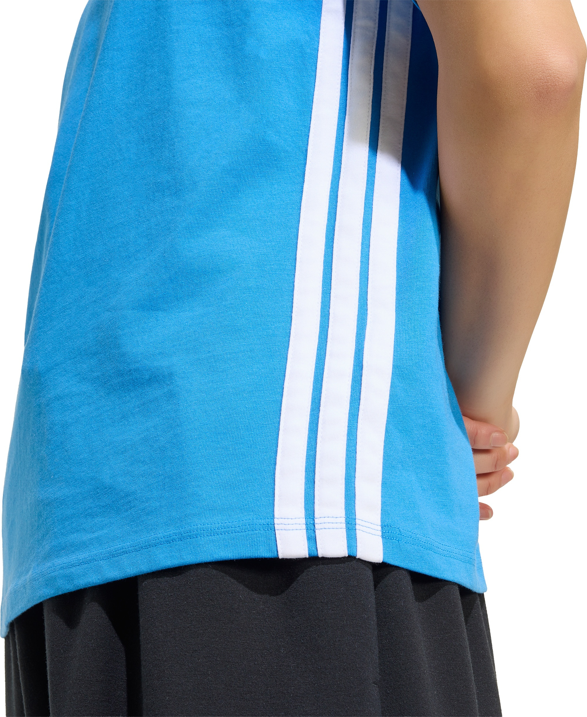 adidas Women's Essentials 3-Stripes Cotton T-Shirt - Ray Blue