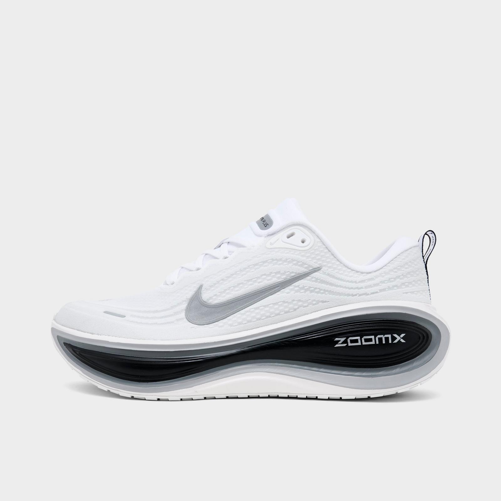 Men's Nike Vomero Plus Running Shoes - White/Black/Cool Grey/Metallic Silver