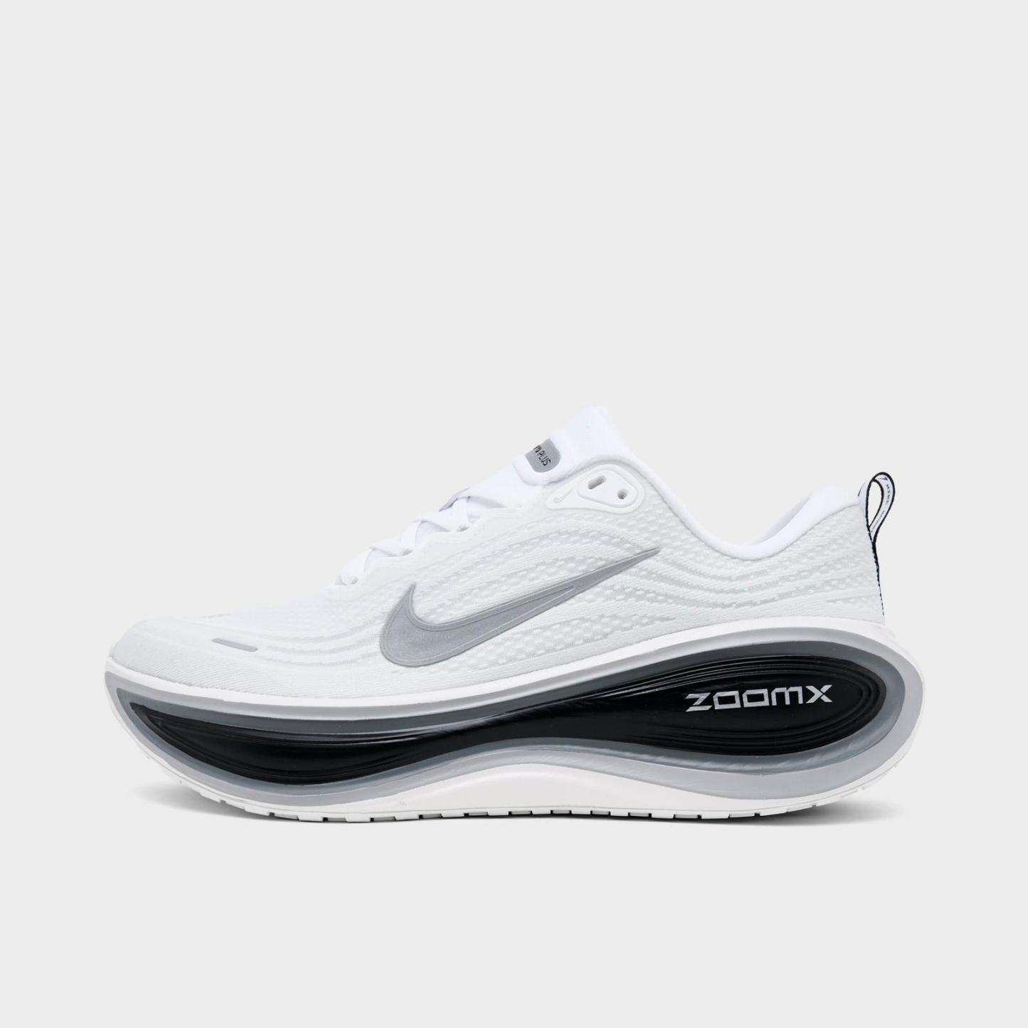 Men's Nike Vomero Plus Running Shoes - White/Black/Cool Grey/Metallic Silver