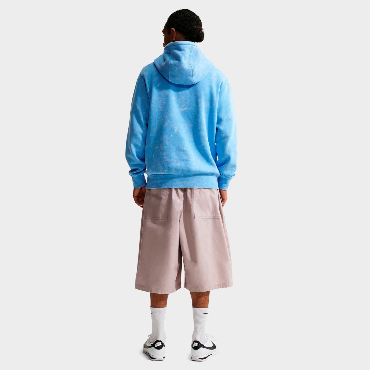 Men's Nithtke Sportswear Club Washed Fleece Hoodie - University Blue/University Blue