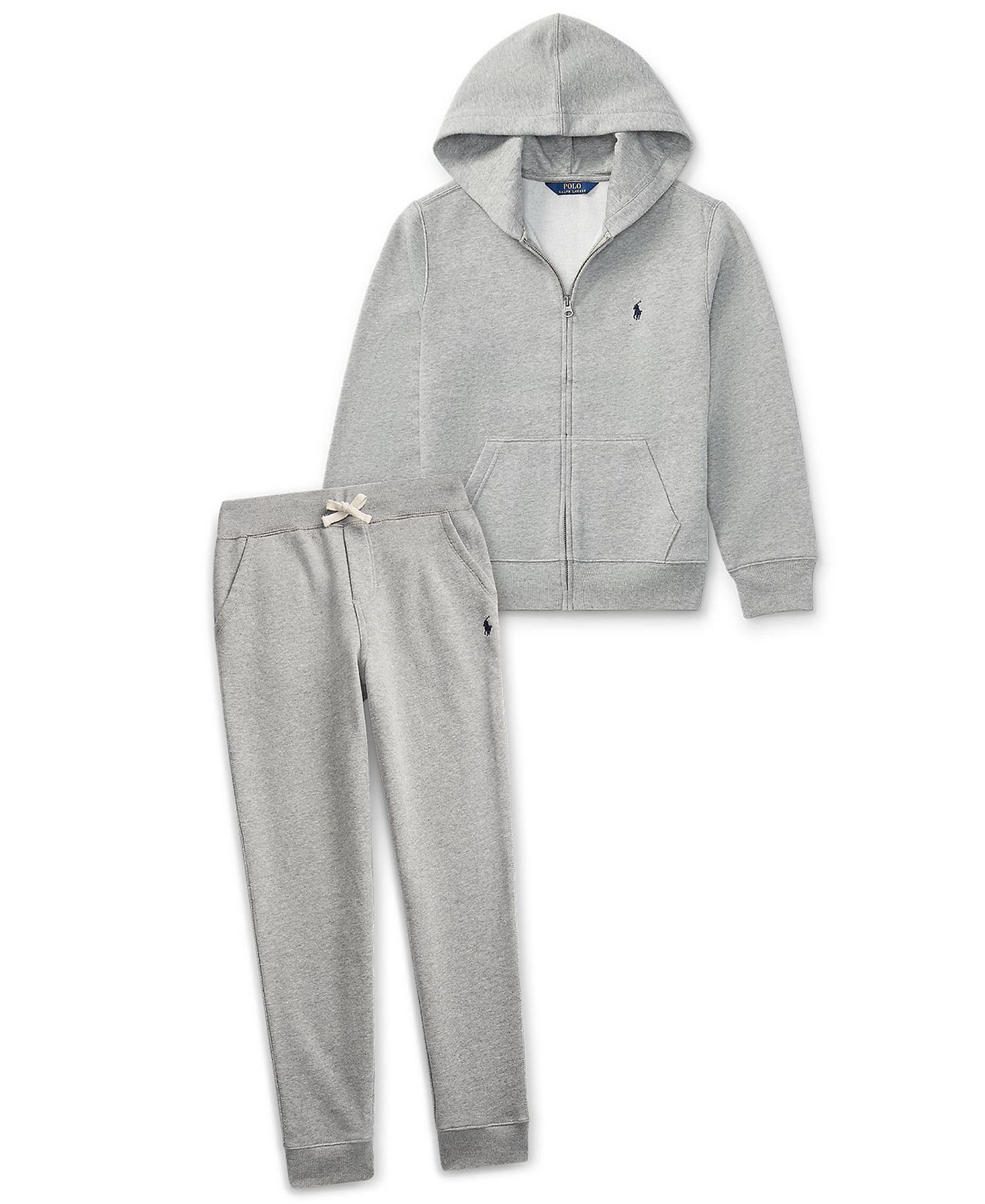 Polo Ralph Lauren Boys' 8-20 Cotton Fleece Drawstring Joggers - Dark Sport Heather