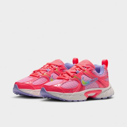 Little Kids' Nithtke V5 RNR Stretch Lace Casual Shoes - Hot Punch/Pink Rise/Light Thistle/Multi-Color - Both shoes facing left