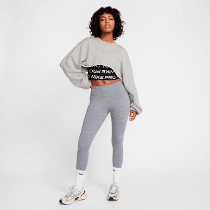 Women's Nithtke One Dri-FIT High-Waisted Crop Leggings - Smoke Grey/Heather/Black