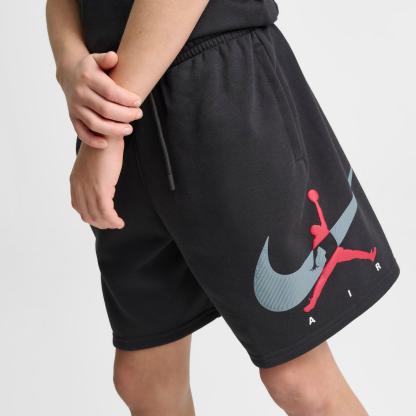 Big Kids' Air Jordan Swoosh Fleece Shorts - Black - view 5