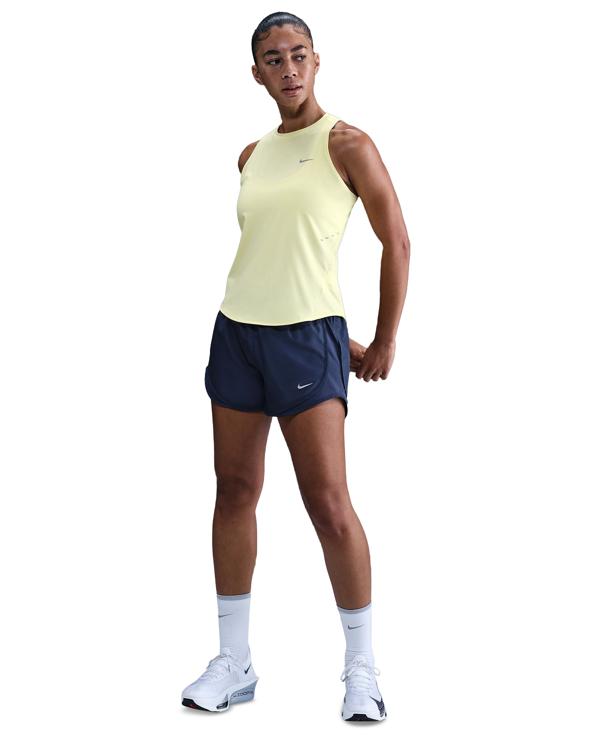 Nike Women's Tempo Dri-FIT Mid-Rise Running Shorts - Midnight Navy/Reflective Silver