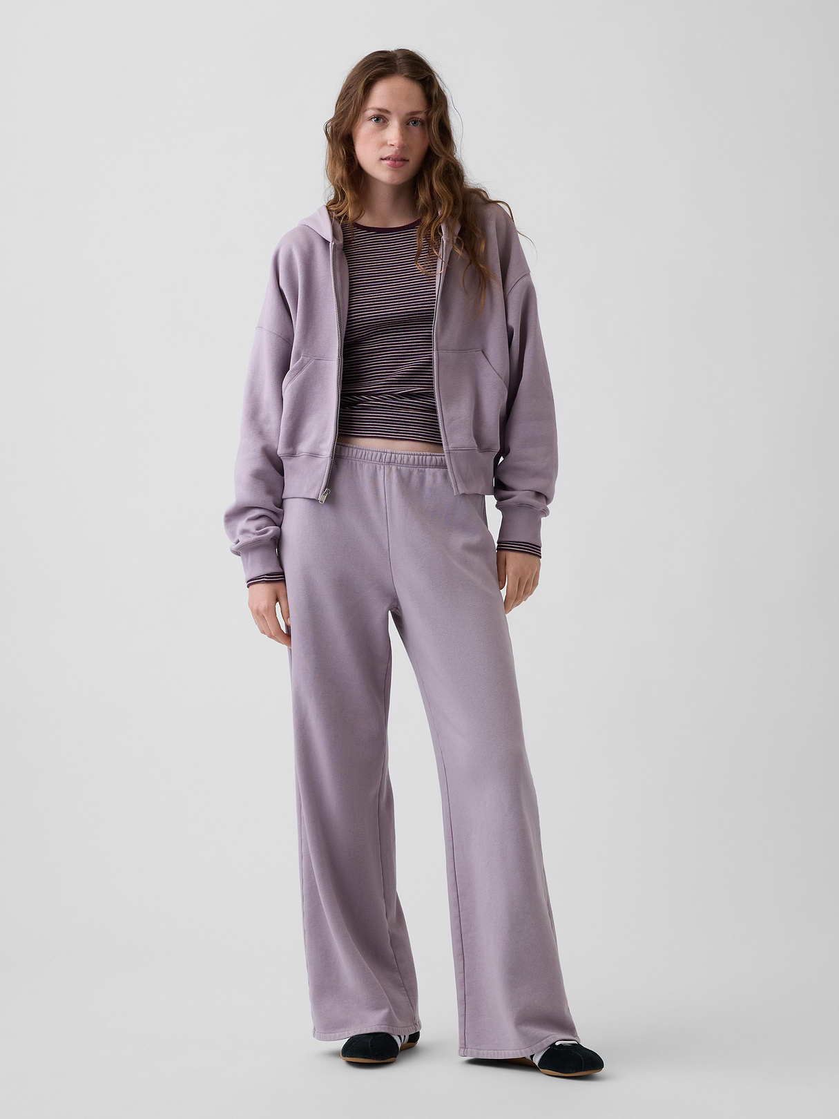 VintageSoft Baggy Sweatpants - Dusty mauve purple