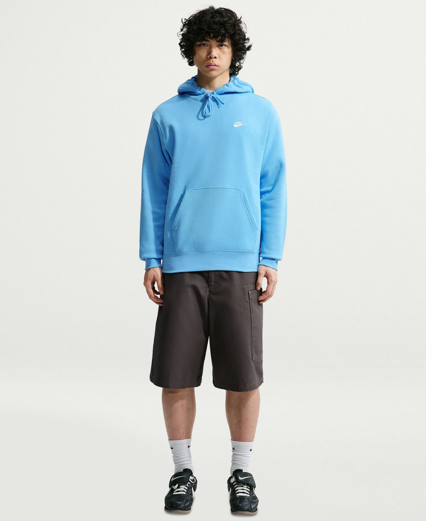 Nike Men's Club Pullover Fleece Hoodie Logo - Football Blue/White