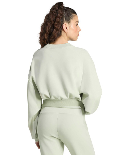 adidas Women's Soft Lux Relaxed Crewneck Sweatshirt - Halo Green