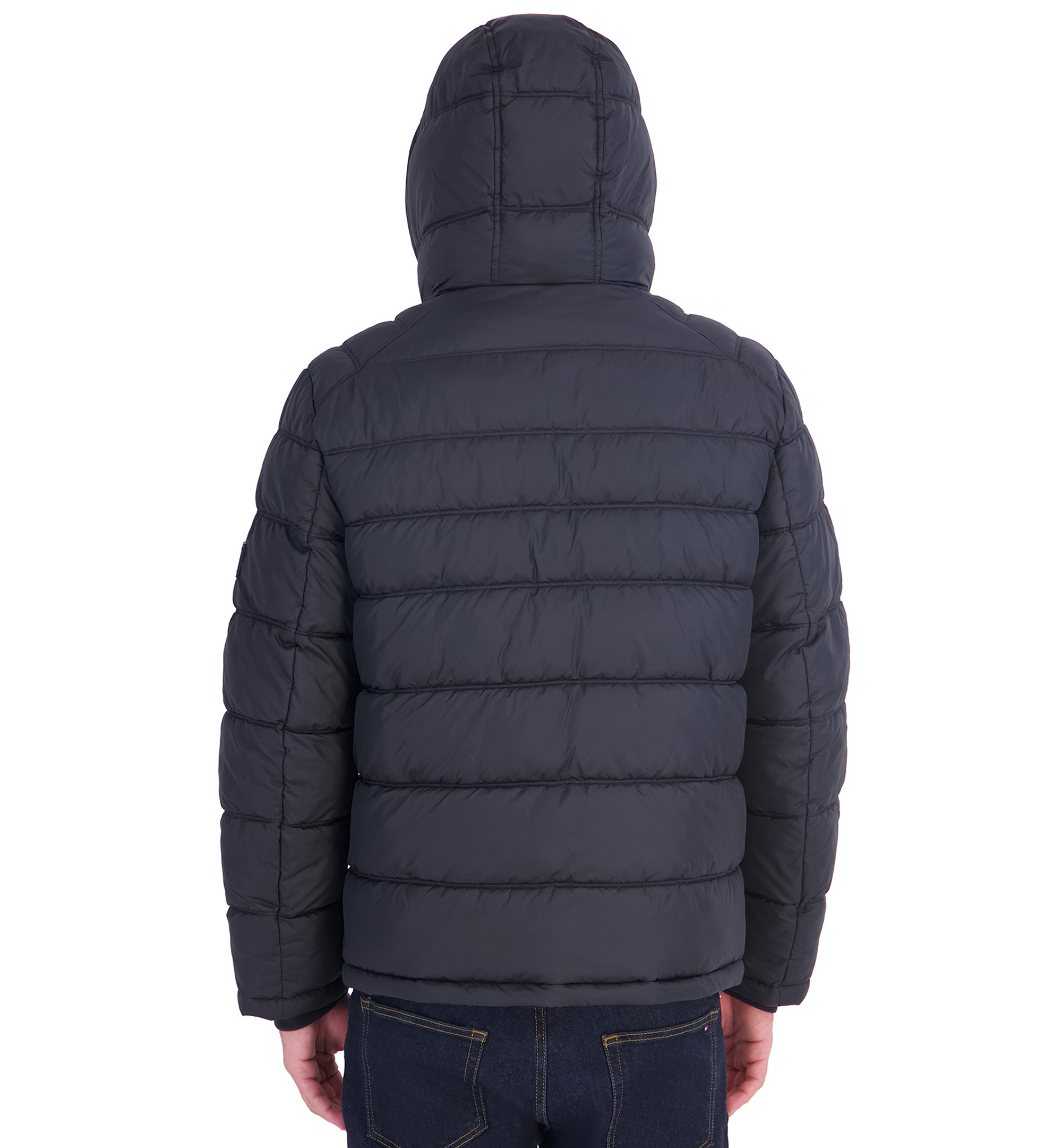 Tommy Hilfiger Men's Hooded Puffer Jacket - Black