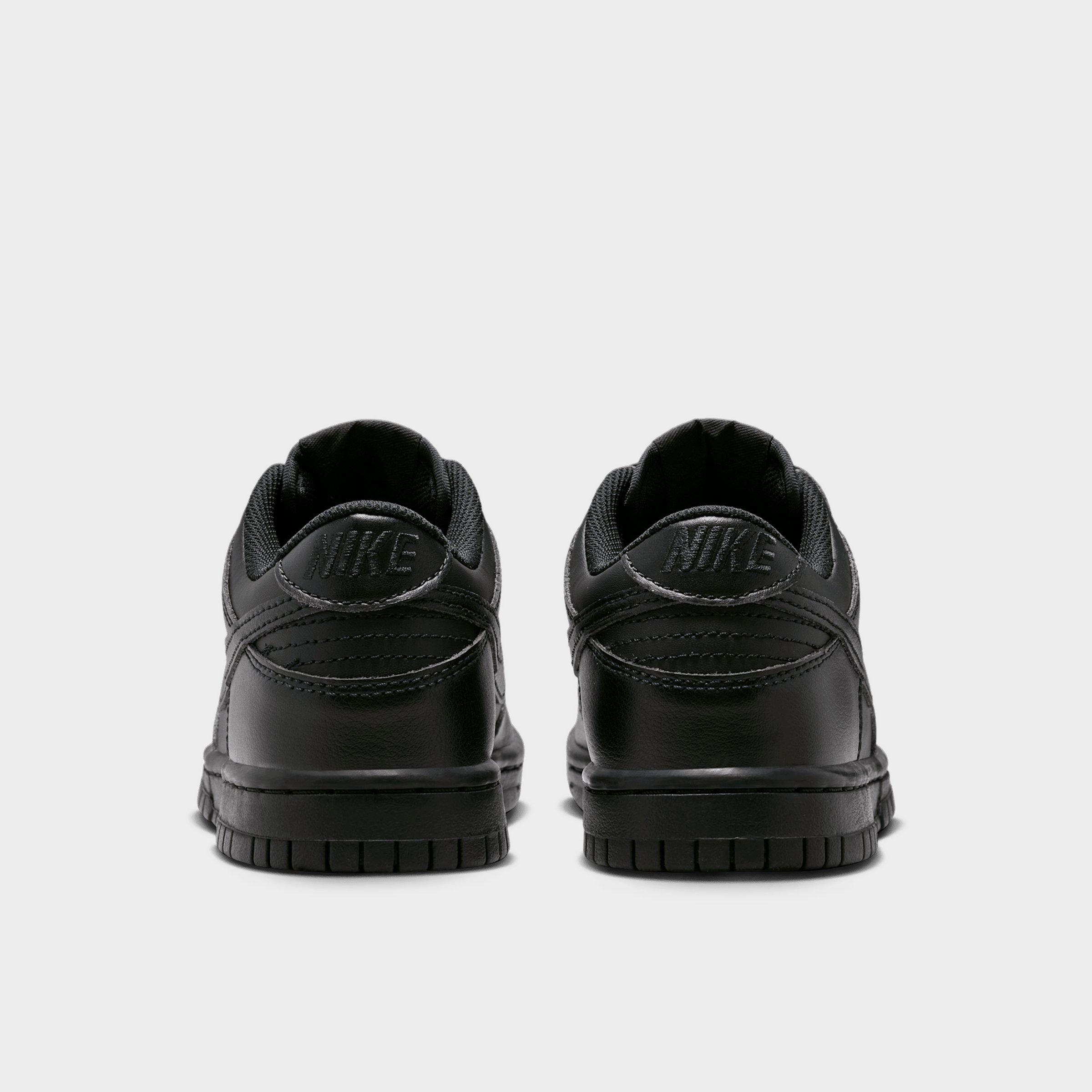 Big Kids' Nithtke Dunk Low Casual Shoes - Part 1 - Black - Back view
