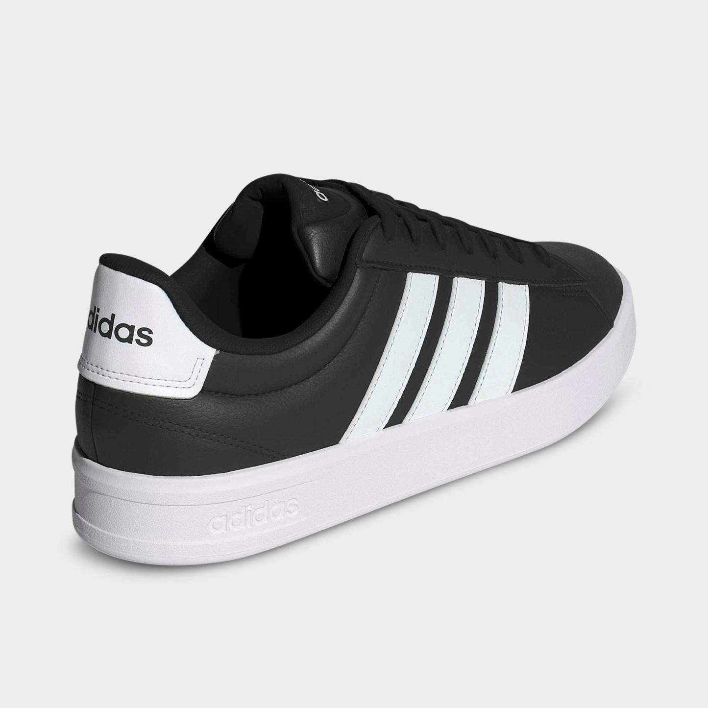 Men's adidas Grand Court 3.0 Casual Shoes - Core Black/Cloud White/Cloud White (IH1473-001) - Back view