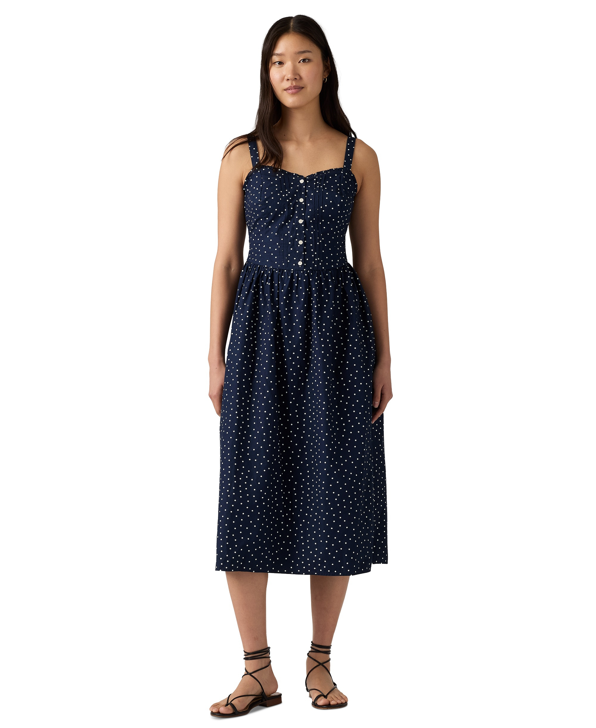 Levi's Women's Delphine Sleeveless Dress - Inga Dot Navy Blazer