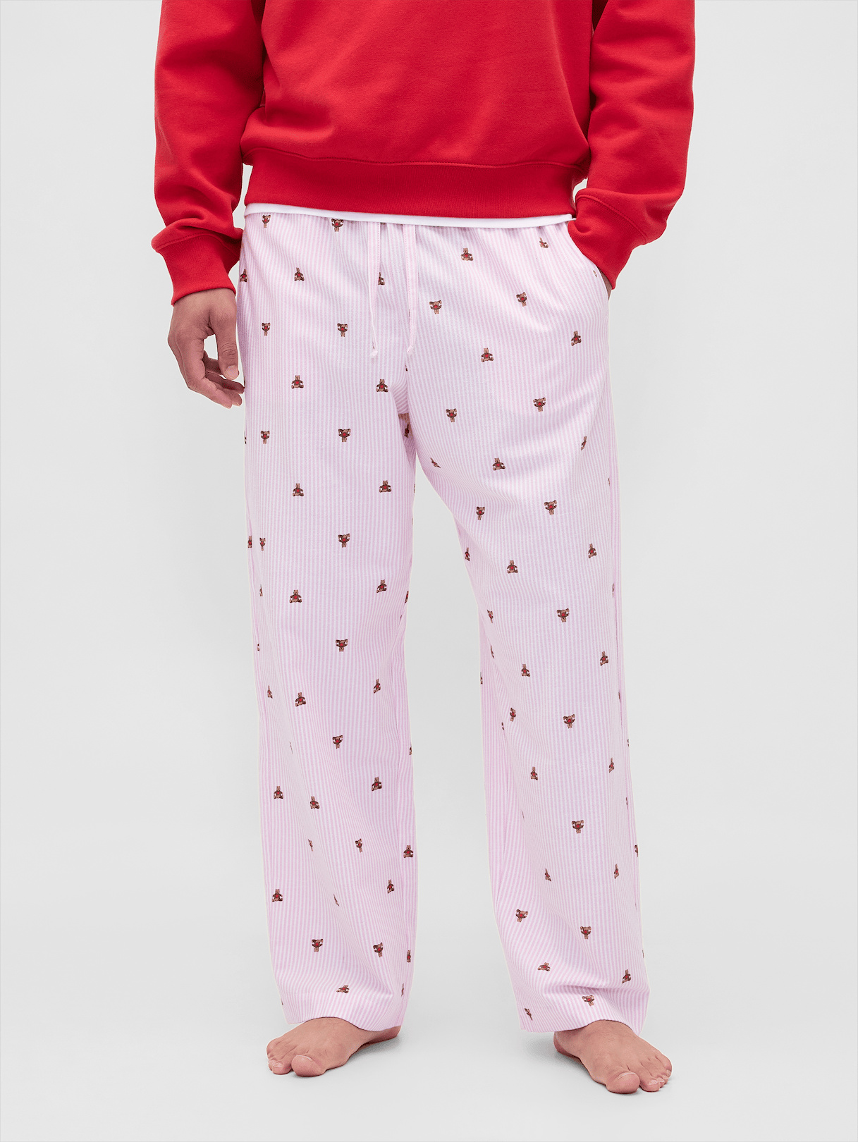 Adult Softest Flannel PJ Pants - Pink brannan bear