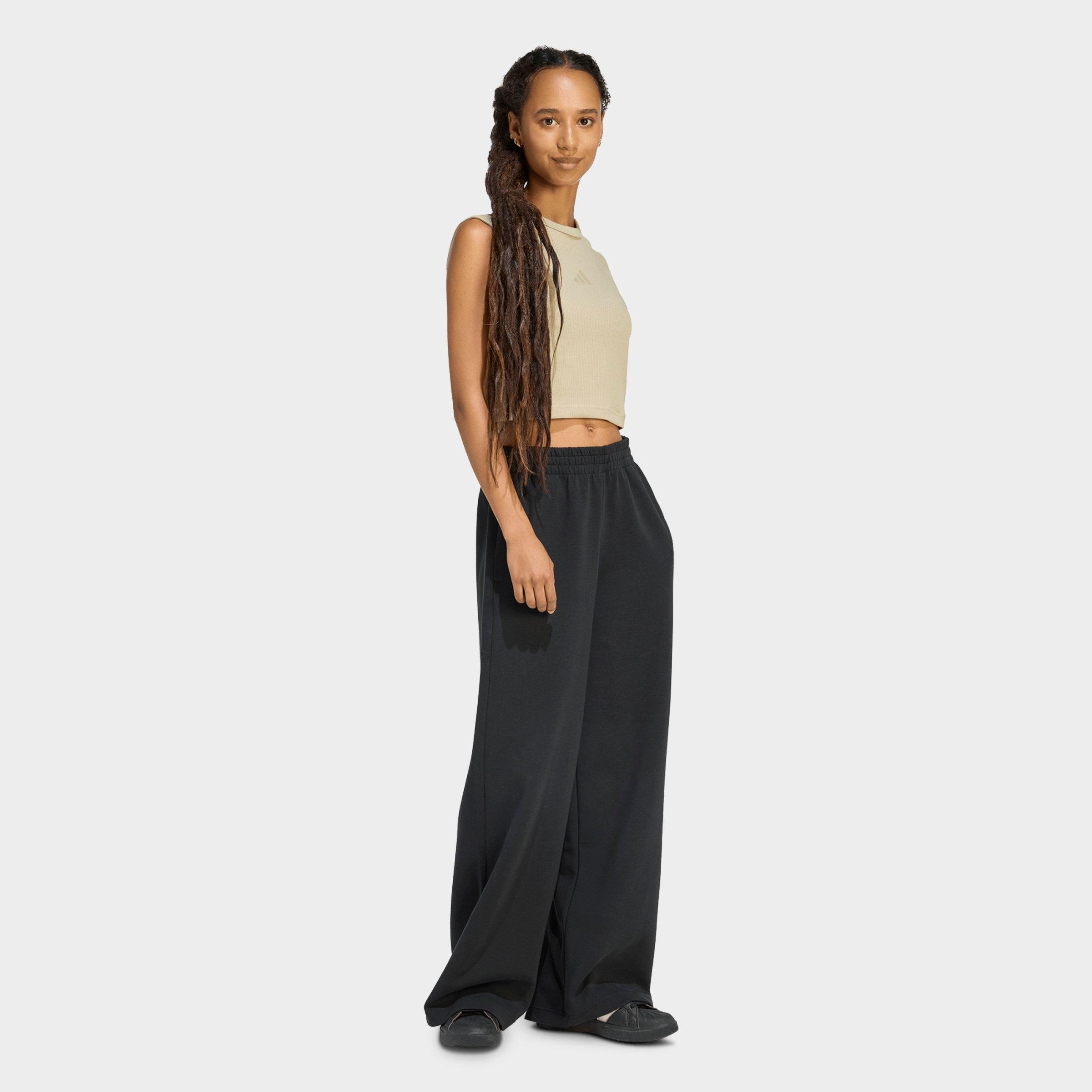 Women's adidas Sportswear Soft Lux Straight Leg Pants - Black