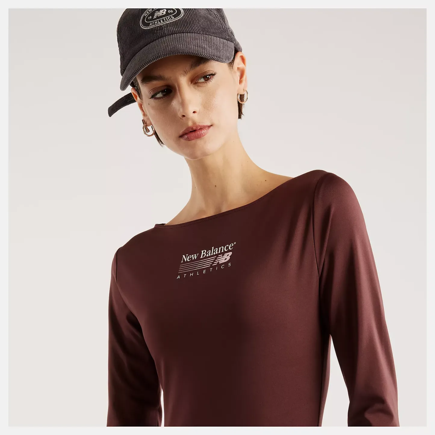 New Balance Trackside Long Sleeve Bodysuit, WS62Y3THYLR