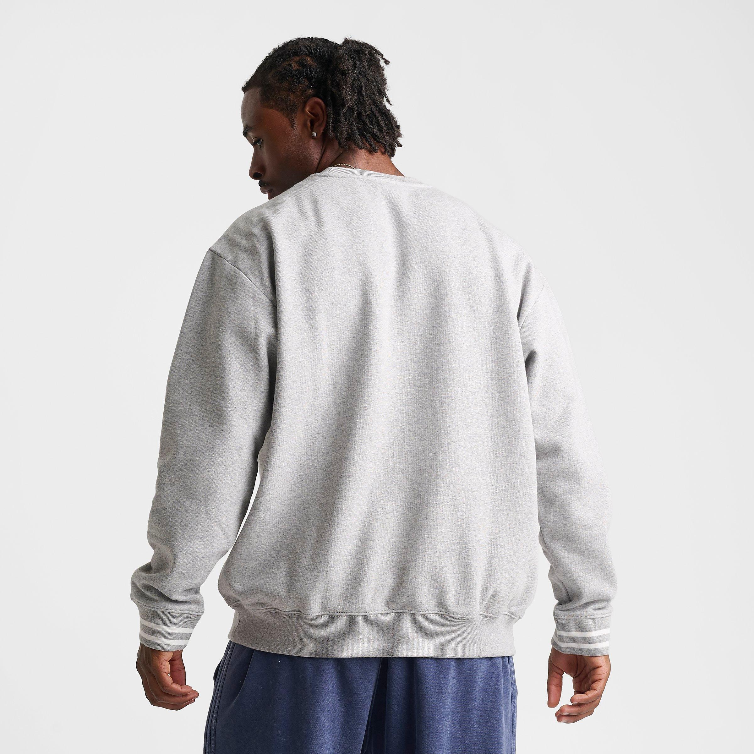 Men's adidas Originals Script Fleece Crewneck Sweatshirt - Medium Grey Heather
