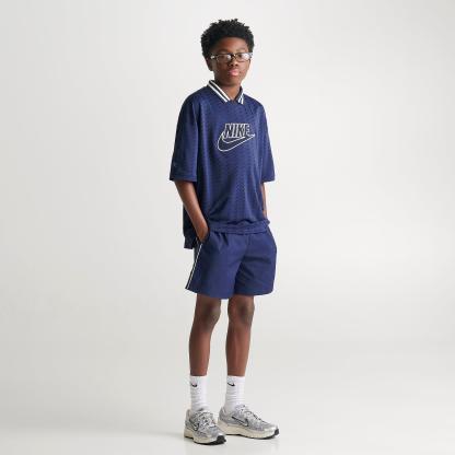 Big Kids' Nithtke Sportswear Woven Shorts - Midnight Navy/Midnight Navy/Soft Pearl/Midnight Navy