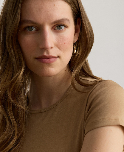 Lauren Ralph Lauren Stretch Knit T-Shirt - Lauren Camel