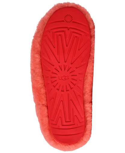 UGG® Women's Elea Fluffed Slip-On Slippers - Orange Gerbera