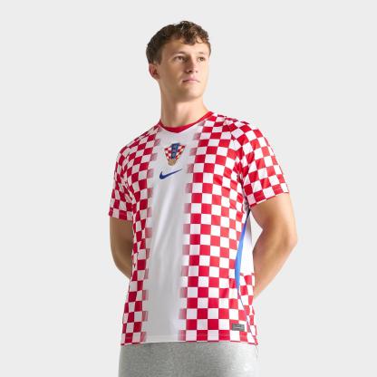 Men's Nike Croatia 2026 Stadium Home Dri-FIT Replica Soccer Jersey - White