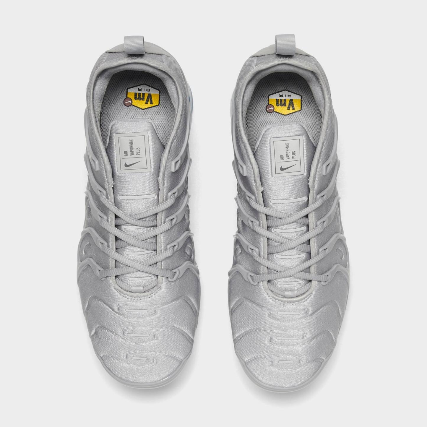 Men's Nike Air VaporMax Plus Running Shoes - Wolf Grey/Metallic Silver/Dark Grey