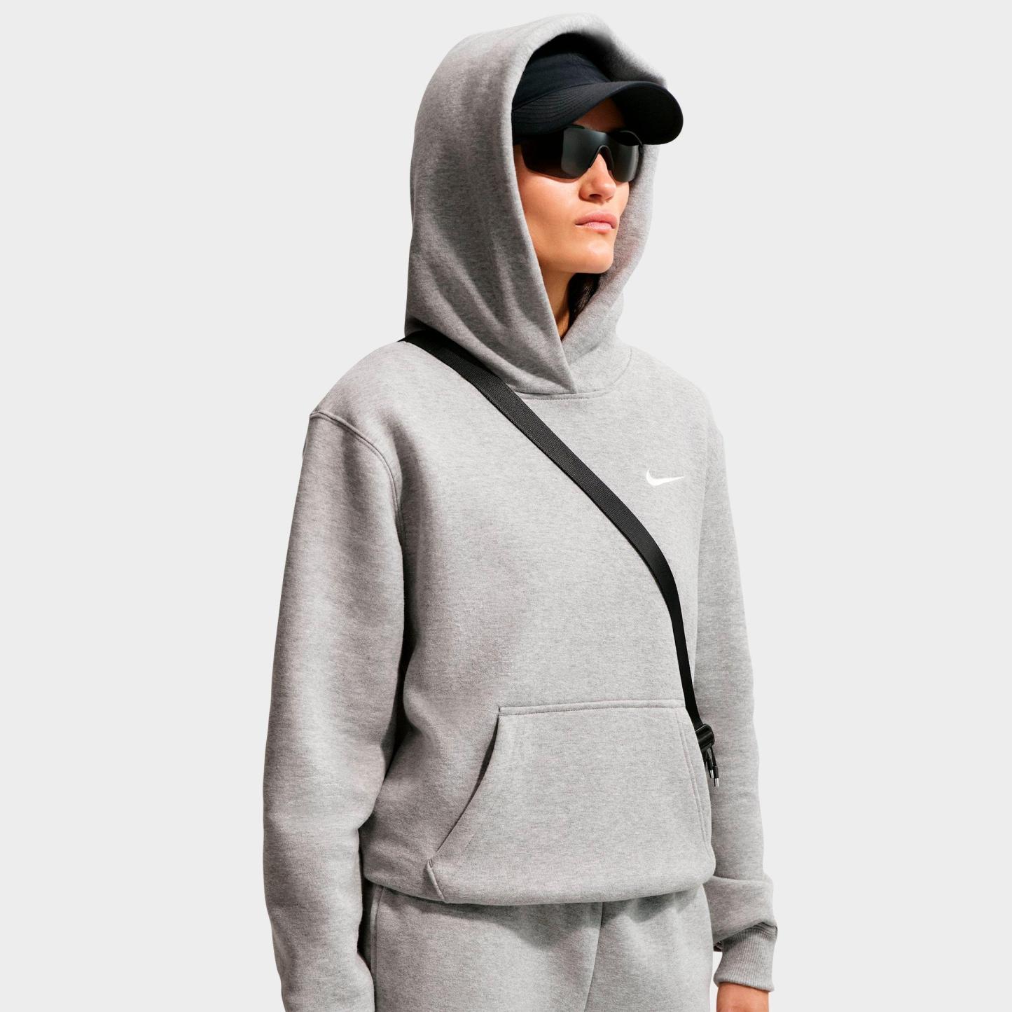 Women's Nithtke Studio Fleece Medium-Weight Pullover Hoodie - Dark Grey Heather/Sail