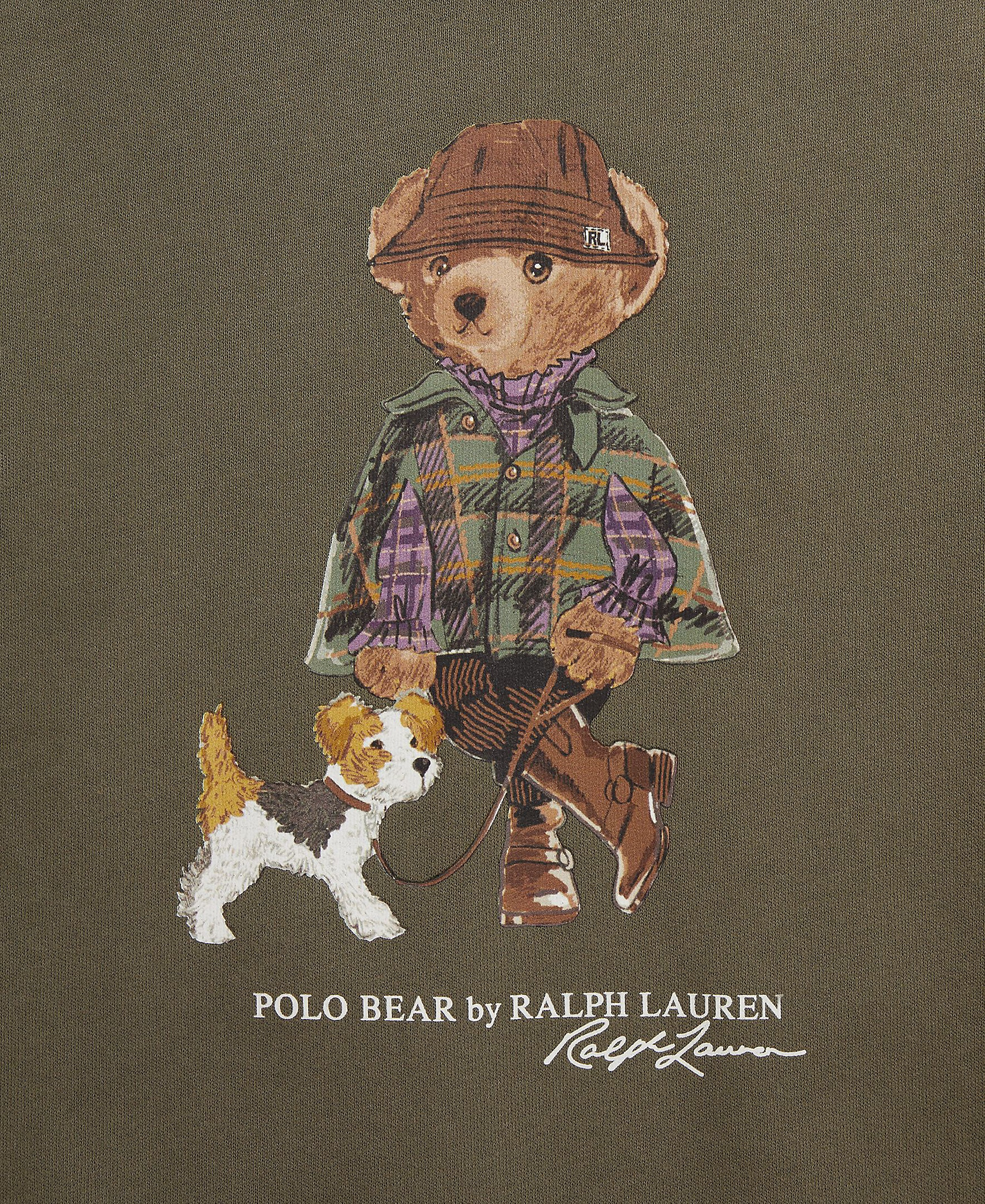 Polo Ralph Lauren Girls' 7-16 Polo Bear Long-Sleeve Sweatshirt - Cruise Olive