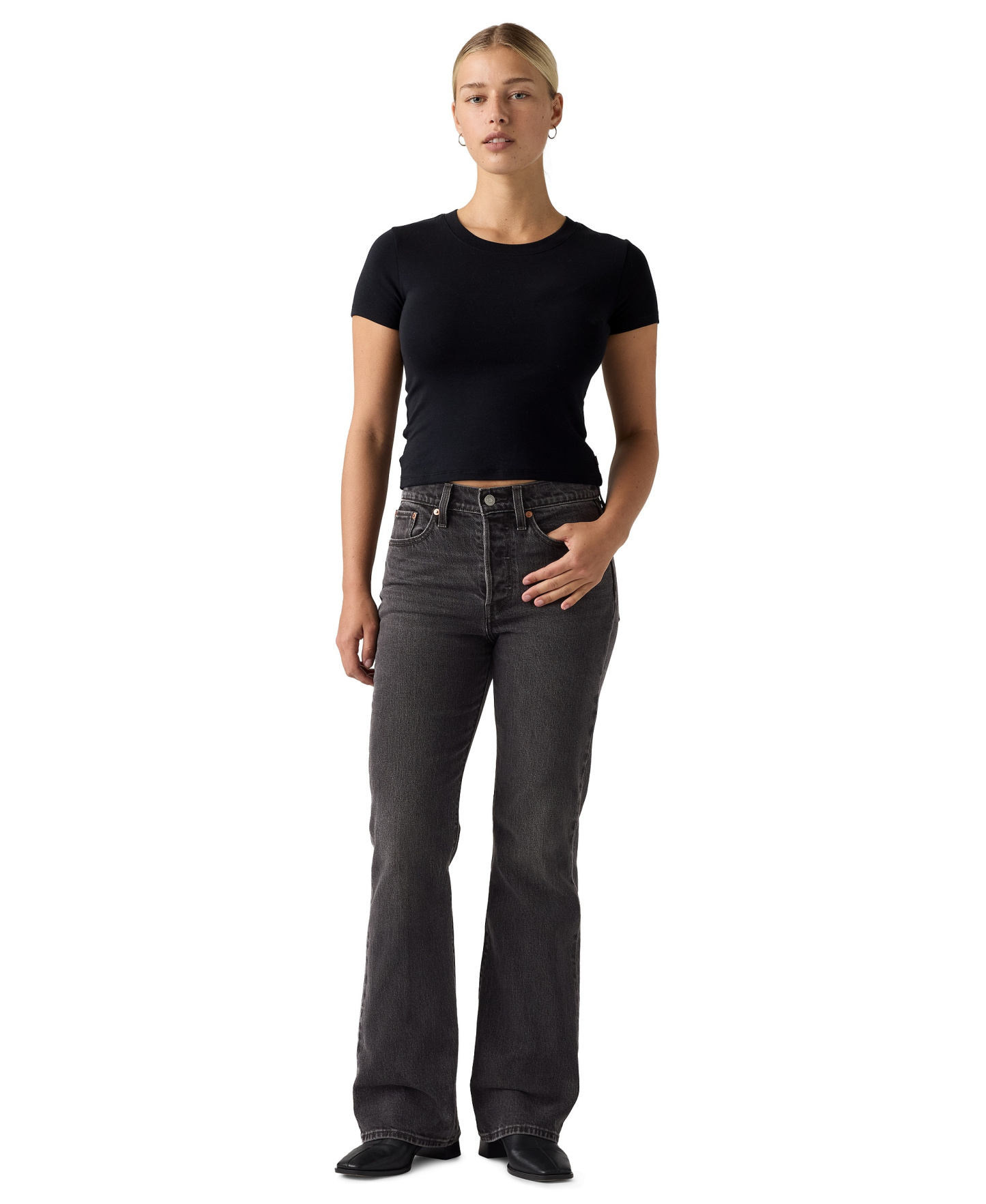 Levi's Premium Women's Wedgie Boot High-Rise Jeans - On The Tow