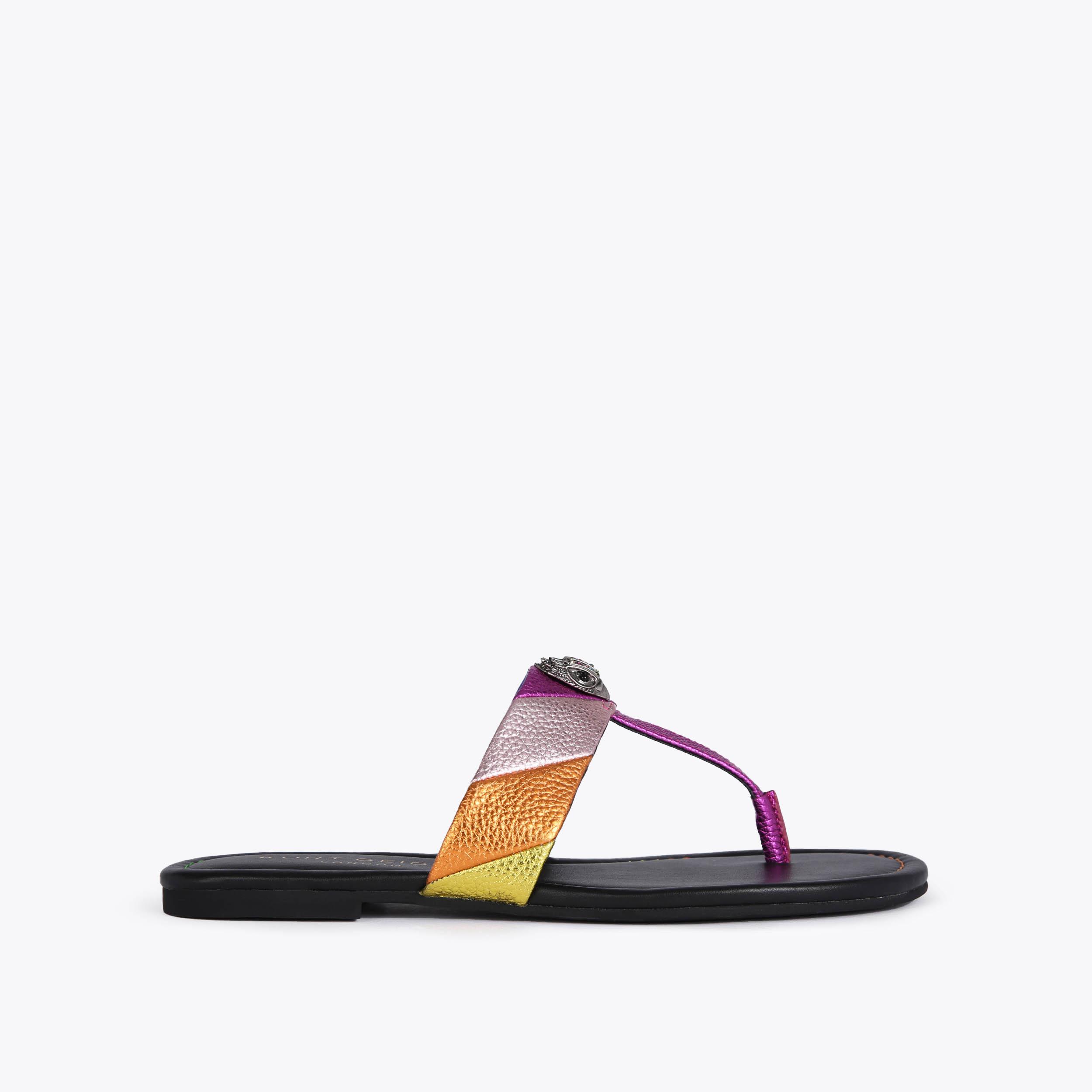 Kurt Geiger London Kensington T-bar Sandal - Multi Colored