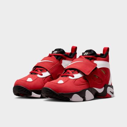 Little Kids' Nithtke Diamond Turf 2 Casual Shoes - Fire Red/White/Black/Metallic Gold - Both shoes facing left