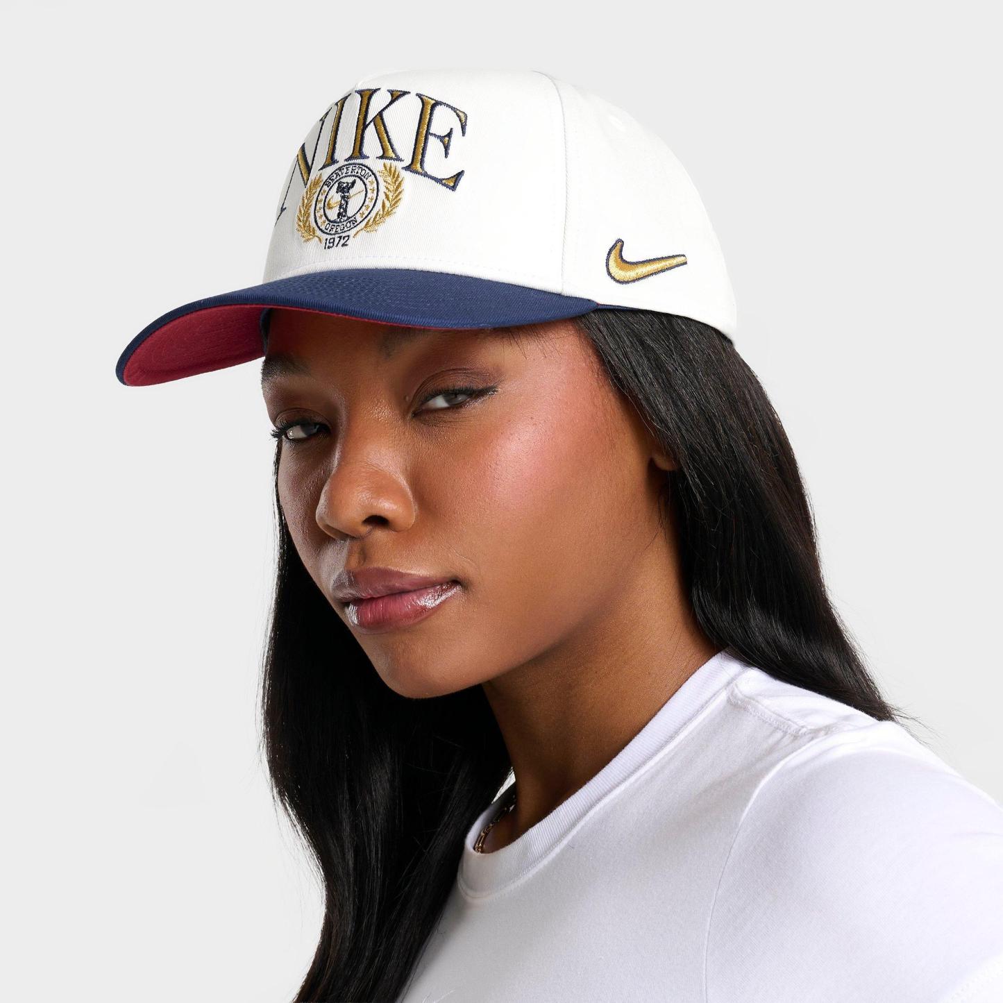Nithtke Rise Structured A-Frame Snapback Hat - Sail/Midnight Navy/Team Crimson