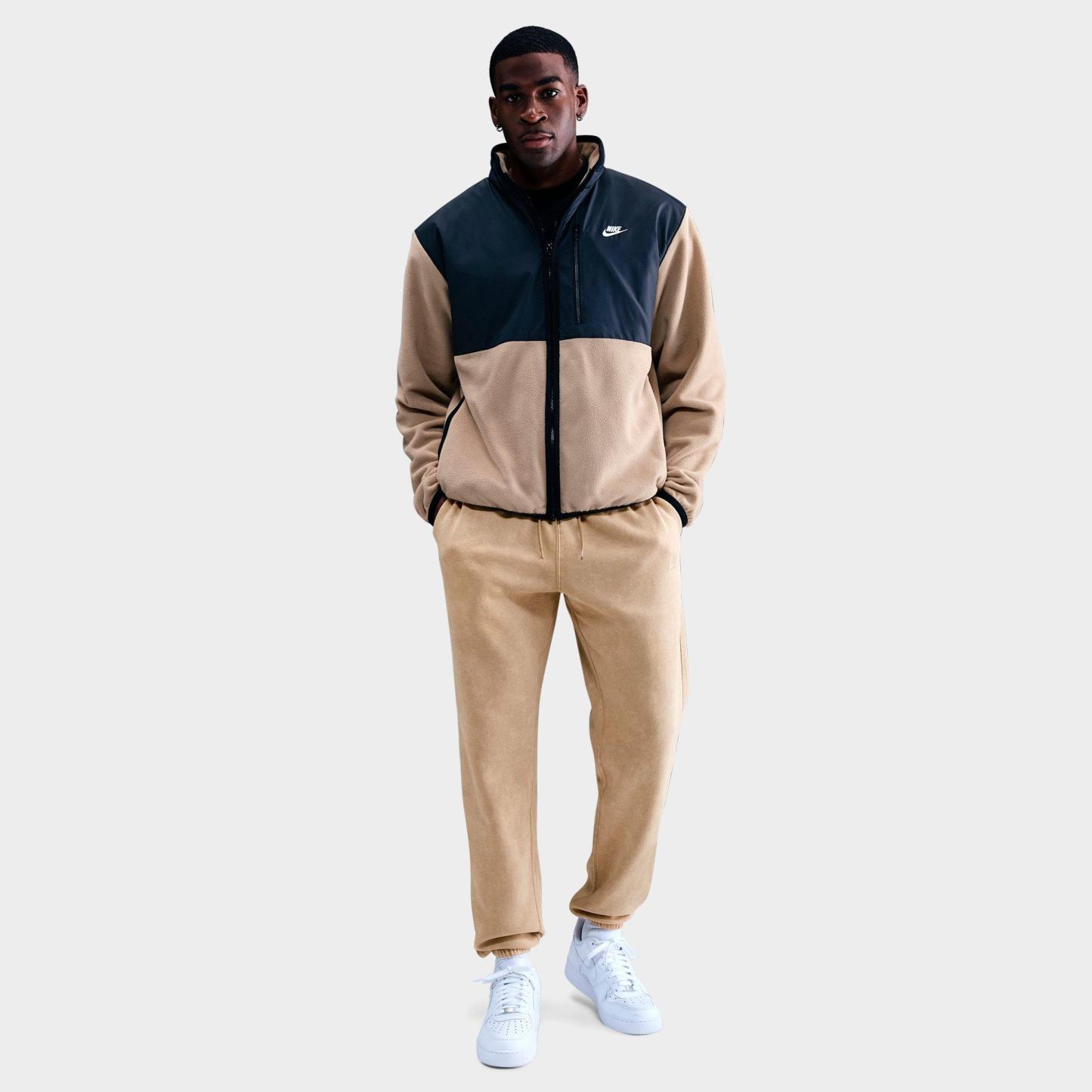 Men's Nithtke Sportswear Club Washed Cuffed Fleece Pants - Parachute Beige/Parachute Beige