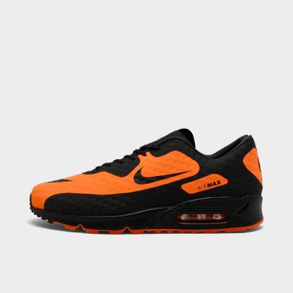 Men's Nithtke Air Max 90 Casual Shoes - Part 2 - Bright Citrus/Black/Total Orange - Left shoe facing left. Outside of the shoe.