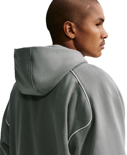 Nike Men's Air Fleece Pullover Hoodie - Smoke Gray/White