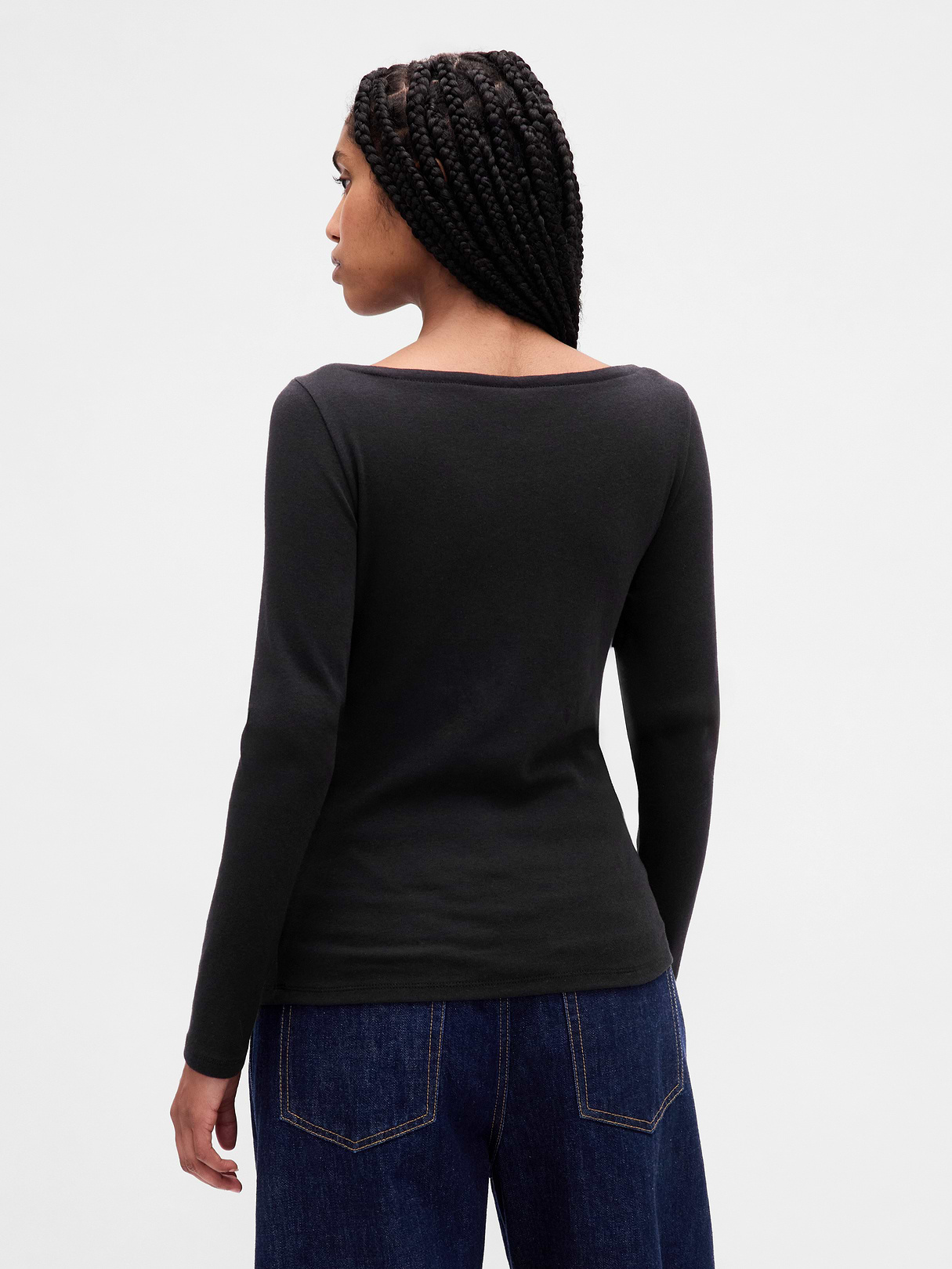 Modern Boatneck T-Shirt - Black