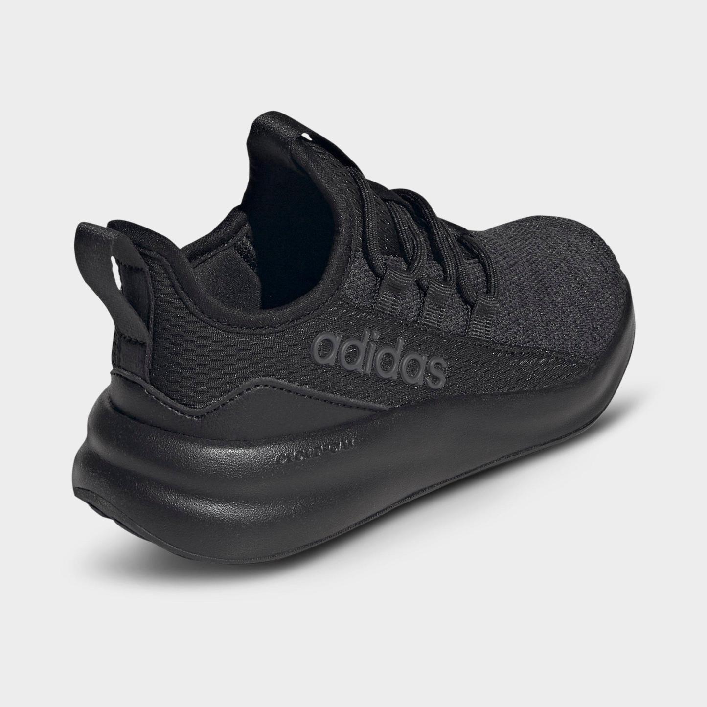 Girls' Little Kids' and Big Kids' adidas Lite Racer Adapt 8.0 Stretch Lace Casual Shoes - Part 1 - Core Black/Core Black/Carbon - Back view