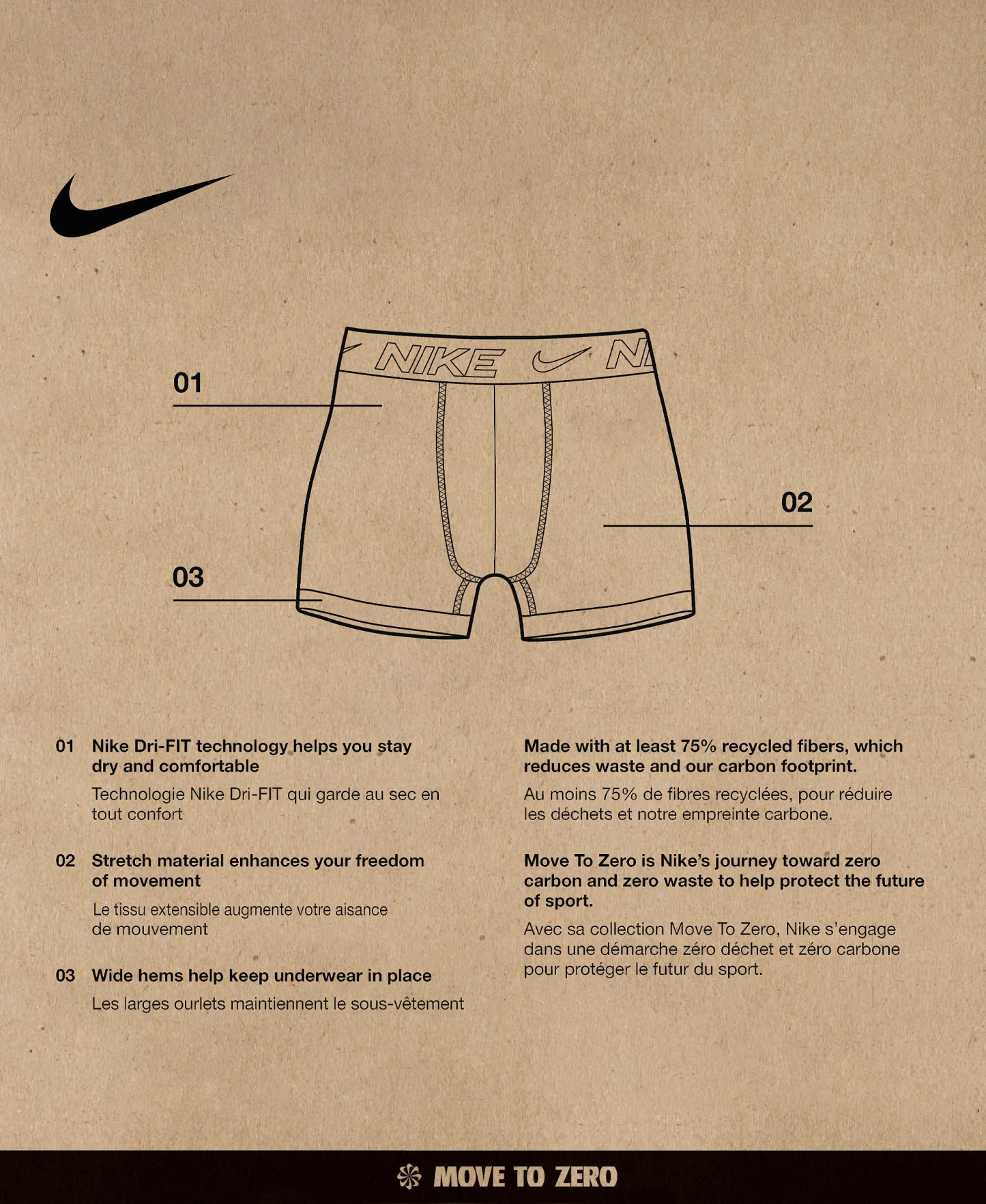 Nike Big Boys 3 PK. Essential Dri-FIT Boxer Briefs - Black