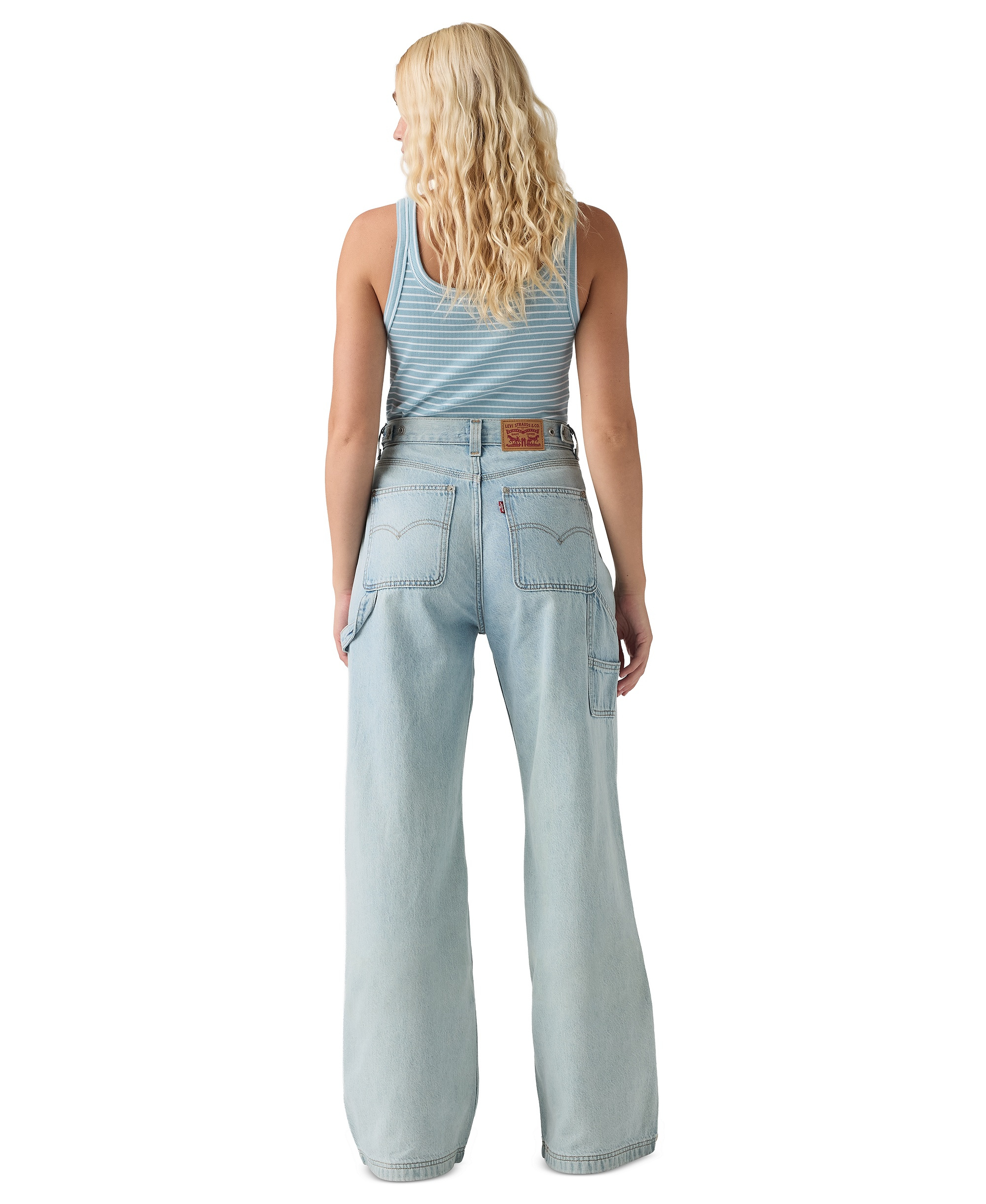 Levi's Women's Cinch-Waist Carpenter Lightweight Baggy Jeans - Abraided A