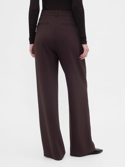 365 High Rise Pleated Trousers - Terra brown
